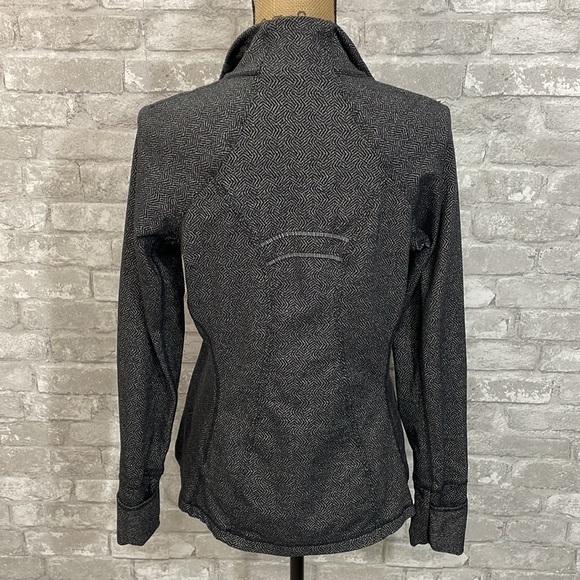 Athleta Black Print Zip Up Jacke - Picture 7 of 9